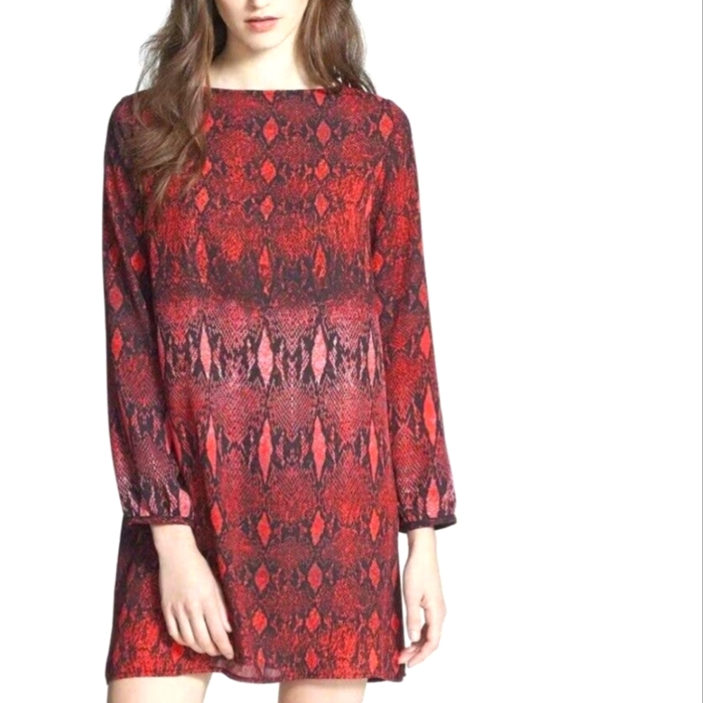 Python Snake Print Shift Mini Dress - image 7